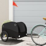 Remorcă pentru biciclete, negru, 45 kg, fier