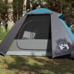 Cort de camping cupolă pentru 2 persoane, albastru, impermeabil