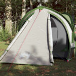 Cort de camping cupolă pentru 2 persoane, verde, impermeabil