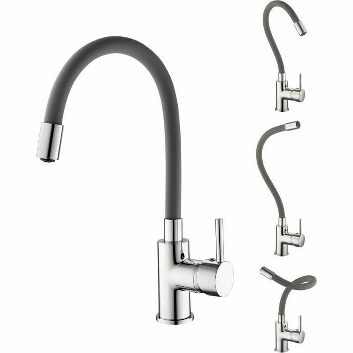 Robinet Monocomandă Rousseau Ilo Furtun flexibil Metal Robinet Monocomandă Rousseau Ilo Furtun flexibil Metal - imagine 1