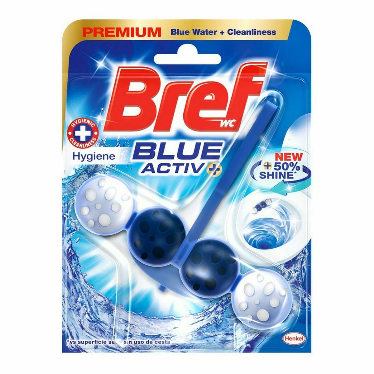 Odorizant de toaletă Bref Blue Activ Aqua Semn de Agățat de Clanța Ușii 125 ml Odorizant de toaletă Bref Blue Activ Aqua Semn de Agățat de Clanța Ușii 125 ml - imagine 1