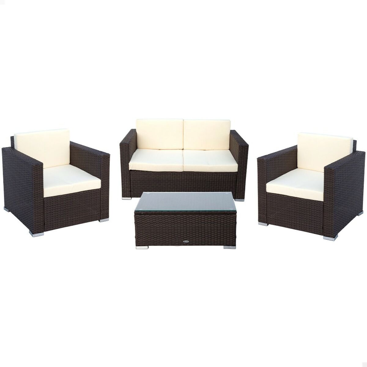 Mobilier de grădină Aktive Negru Crem Mobilier de grădină Aktive Negru Crem - imagine 1