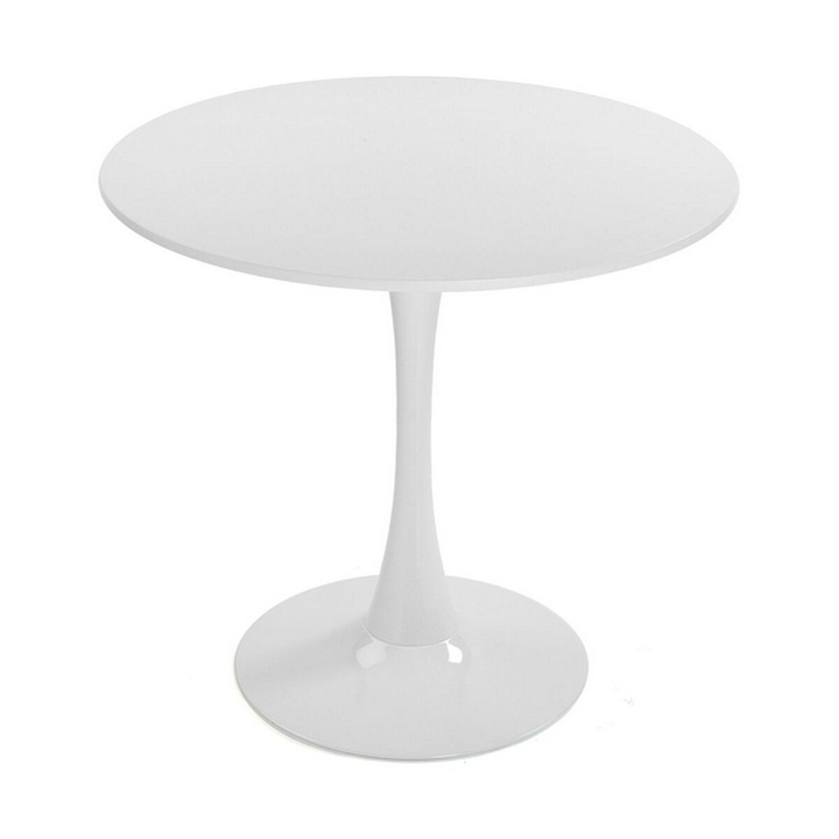 Table Circular White Metal MDF Wood (80 x 73 x 80 cm) Table Circular White Metal MDF Wood (80 x 73 x 80 cm) - imagine 1