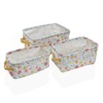 Set de Coșuri Versa Flandes Textilă 18 x 14 x 28 cm 28 x 18 x 14 cm