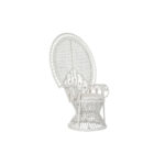 Canapea de grădină DKD Home Decor Alb Poliester Metal 30 x 40 cm 96 x 66 x 145 cm 96 x 66 x 140 cm