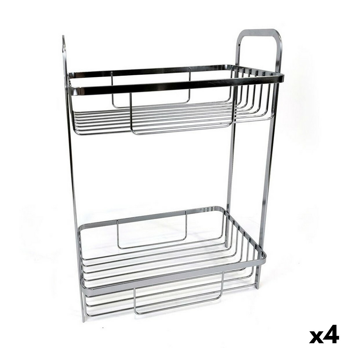 Raft de Baie Confortime Chromed Argintiu 29 x 18 x 39 cm (4 Unități) Raft de Baie Confortime Chromed Argintiu 29 x 18 x 39 cm (4 Unități) - imagine 1