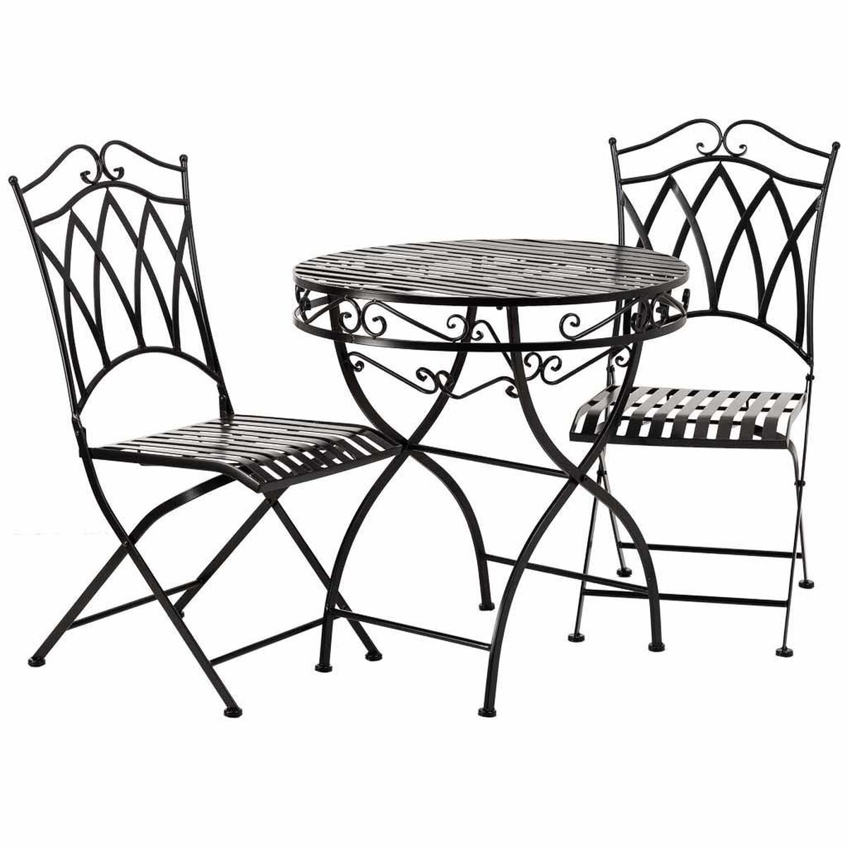 Set de Masă cu 2 Scaune Alexandra House Living Negru 60 x 75 x 60 cm Set de Masă cu 2 Scaune Alexandra House Living Negru 60 x 75 x 60 cm - imagine 1