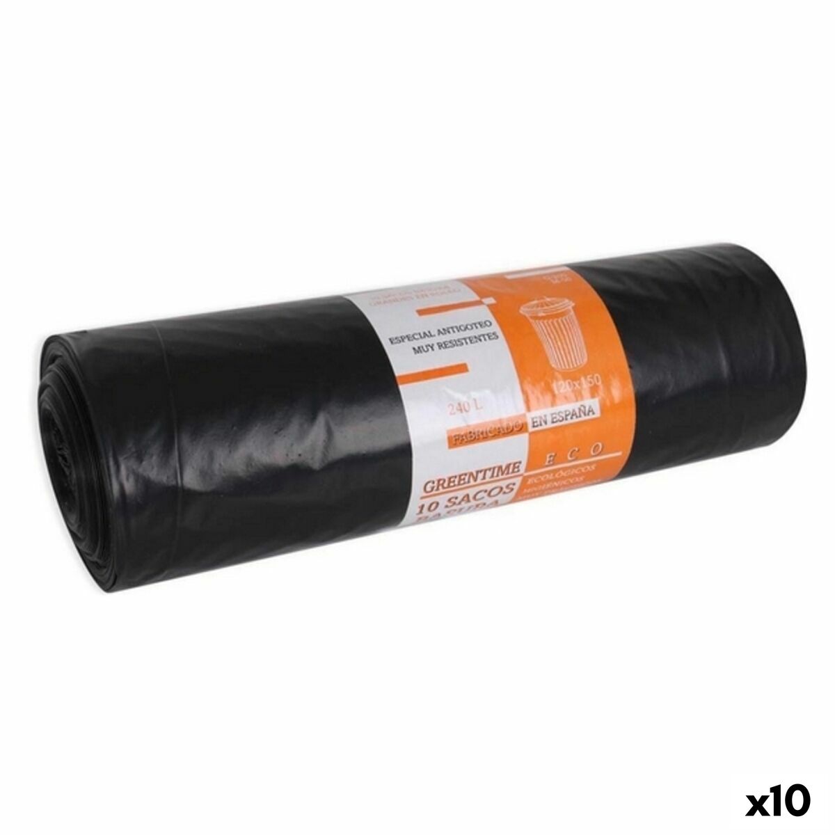Saci de gunoi Eco Green Time 48955 Negru (10 Unități) (10 uds) Saci de gunoi Eco Green Time 48955 Negru (10 Unități) (10 uds) - imagine 1