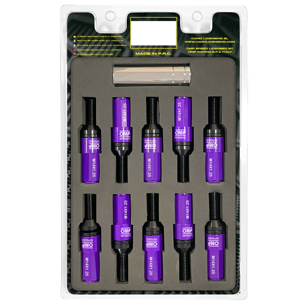Set de șuruburi OMP OMPS09971411 28 mm Mov M14 x 1 Set de șuruburi OMP OMPS09971411 28 mm Mov M14 x 1,25 - imagine 1