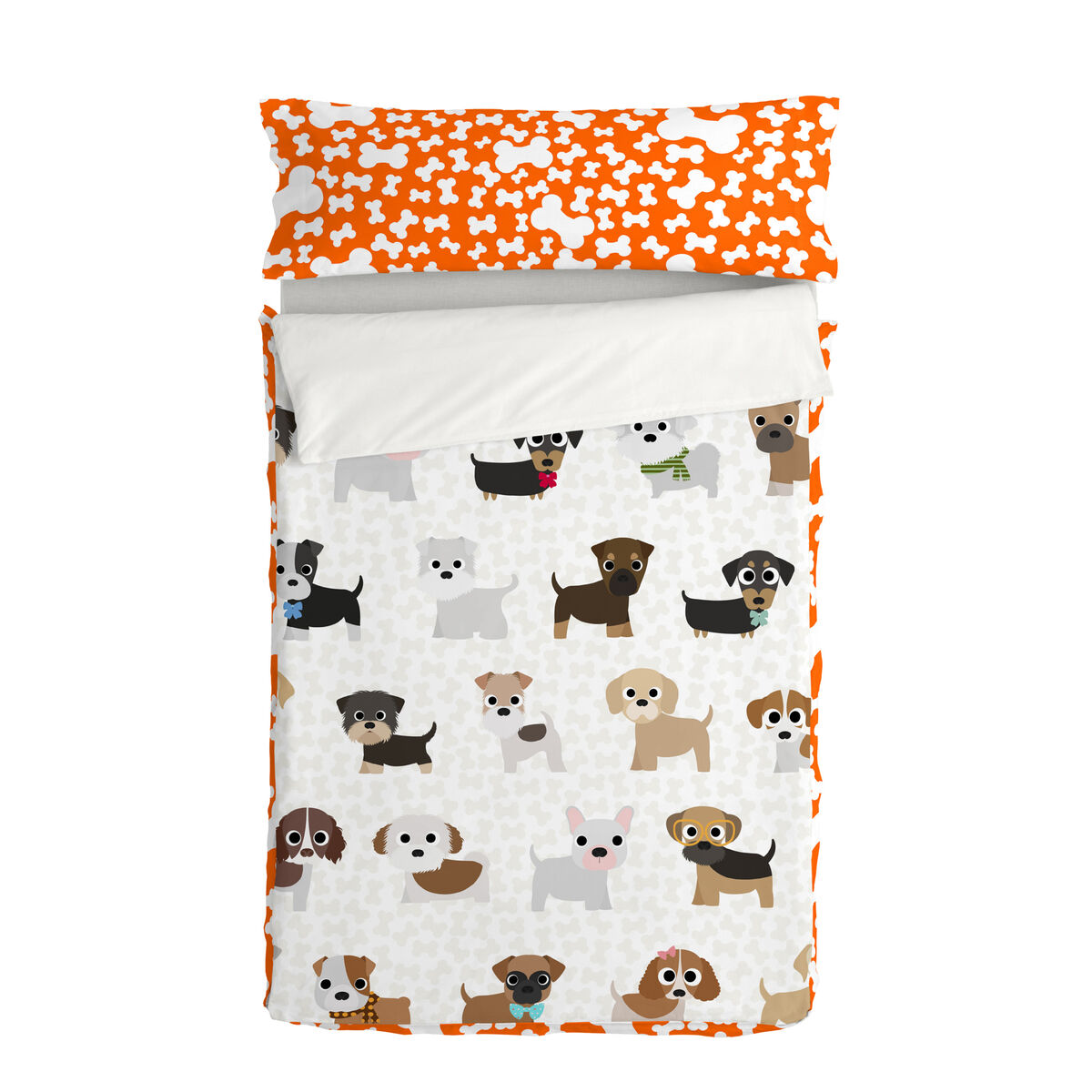Sac nordic fără umplutură HappyFriday Mr Fox Dogs Multicolor 90 x 200 cm Sac nordic fără umplutură HappyFriday Mr Fox Dogs Multicolor 90 x 200 cm - imagine 1