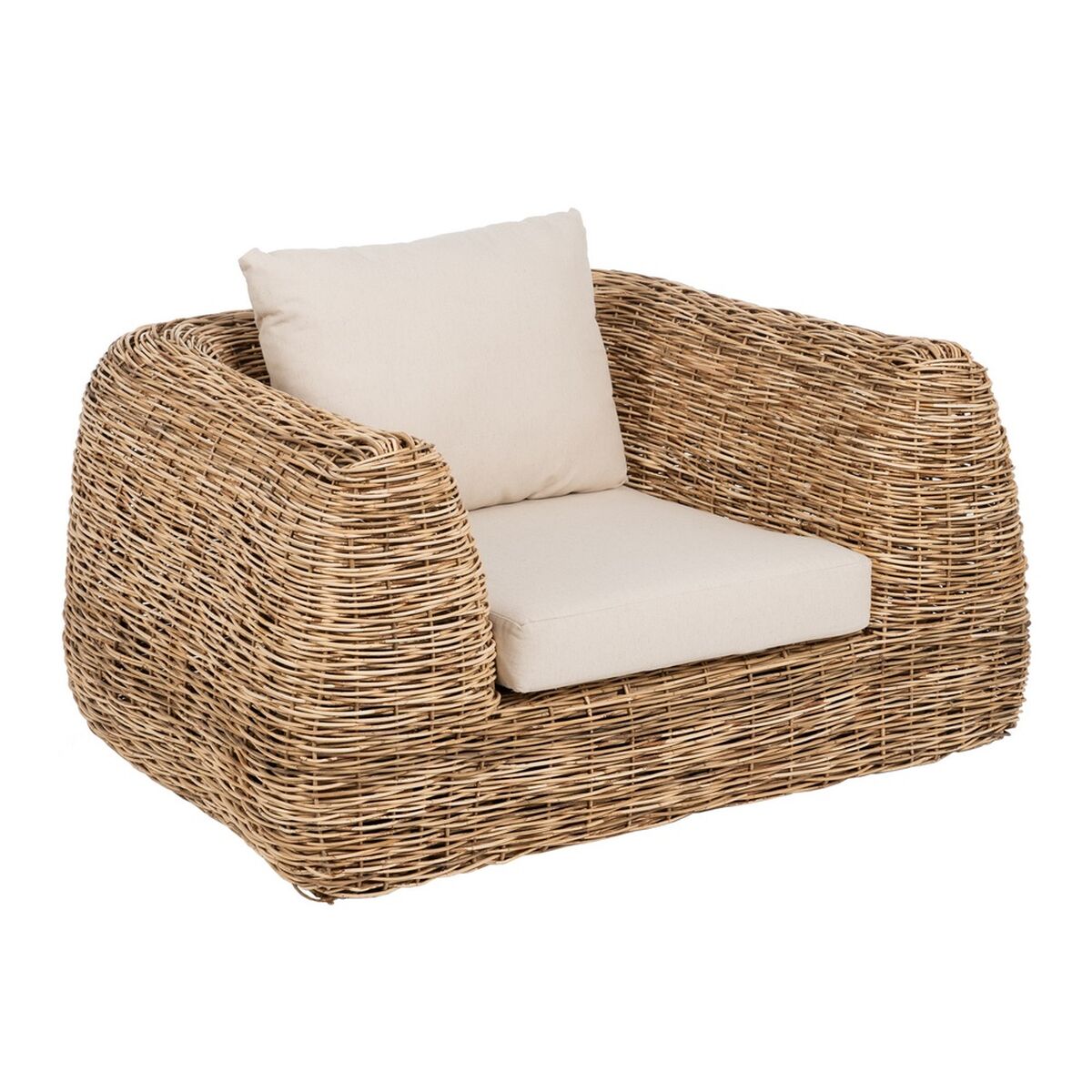 Fotoliu Natural Ratan Foam 111 x 97 x 63 cm Fotoliu Natural Ratan Foam 111 x 97 x 63 cm - imagine 1