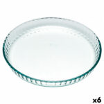 Formă de tort Pyrex Classic Vidrio Transparent Sticlă Plat Rotund 25 x 25 x 4 cm 6 Unități