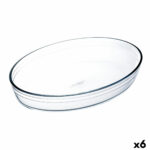 Vas pentru Cuptor Ô Cuisine Ocuisine Vidrio Transparent Sticlă Oval 35 x 25 x 7 cm (6 Unități)
