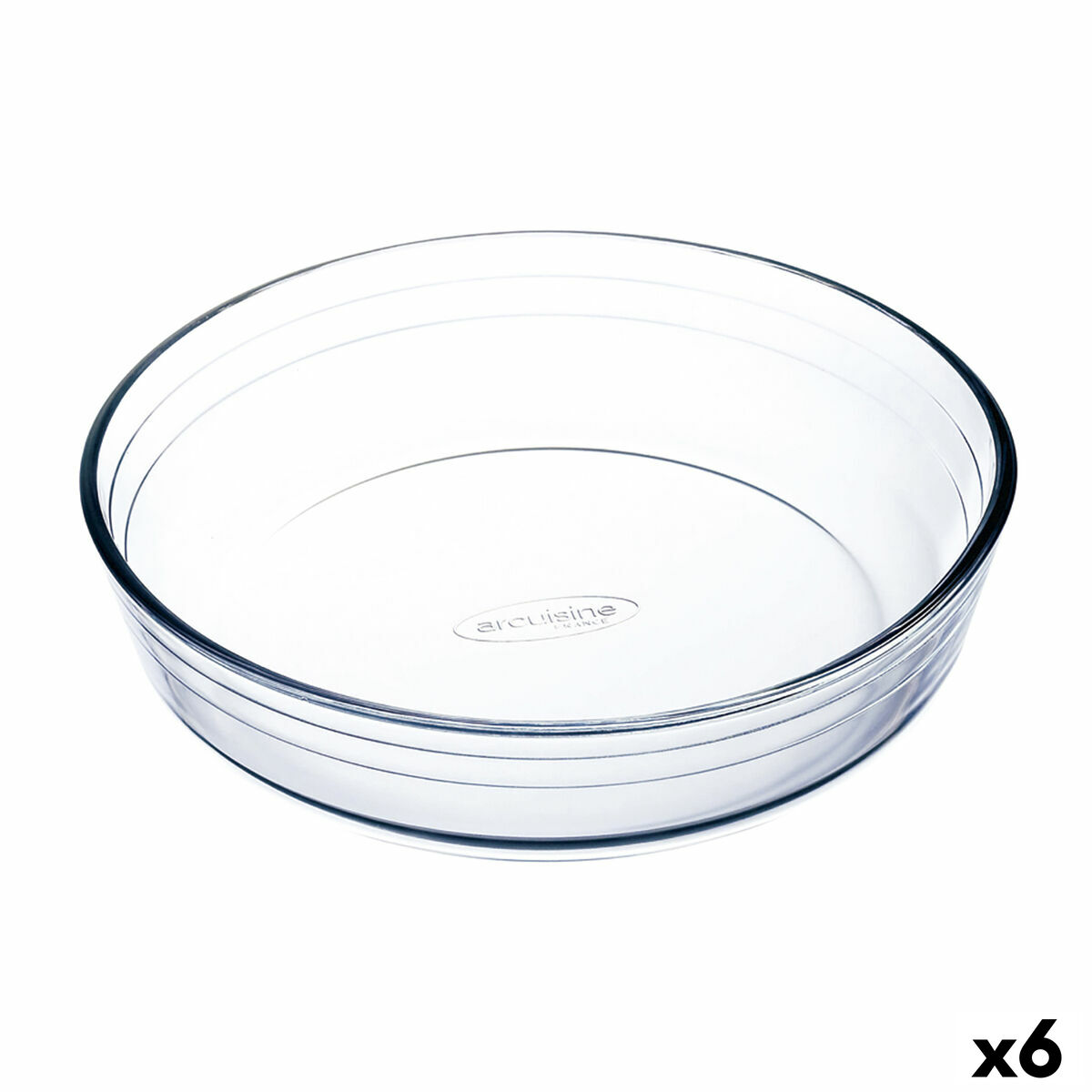 Formă de tort Ô Cuisine Ocuisine Vidrio Transparent Sticlă Rotund 23 x 23 x 6 cm 6 Unități Formă de tort Ô Cuisine Ocuisine Vidrio Transparent Sticlă Rotund 23 x 23 x 6 cm 6 Unități - imagine 1