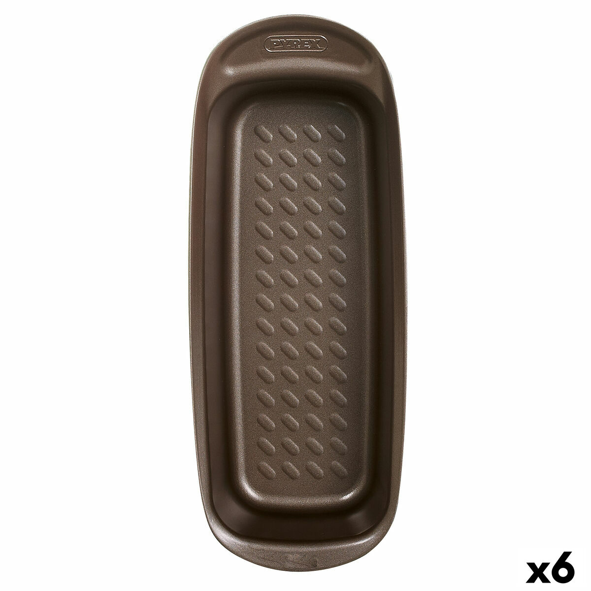 Formă pentru cuptor Pyrex Asimetria Dreptunghiular Negru Metal Ø 30 cm (6 Unități) Formă pentru cuptor Pyrex Asimetria Dreptunghiular Negru Metal Ø 30 cm (6 Unități) - imagine 1