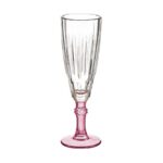 Pahar de șampanie Geam Roz 6 Unități (170 ml)