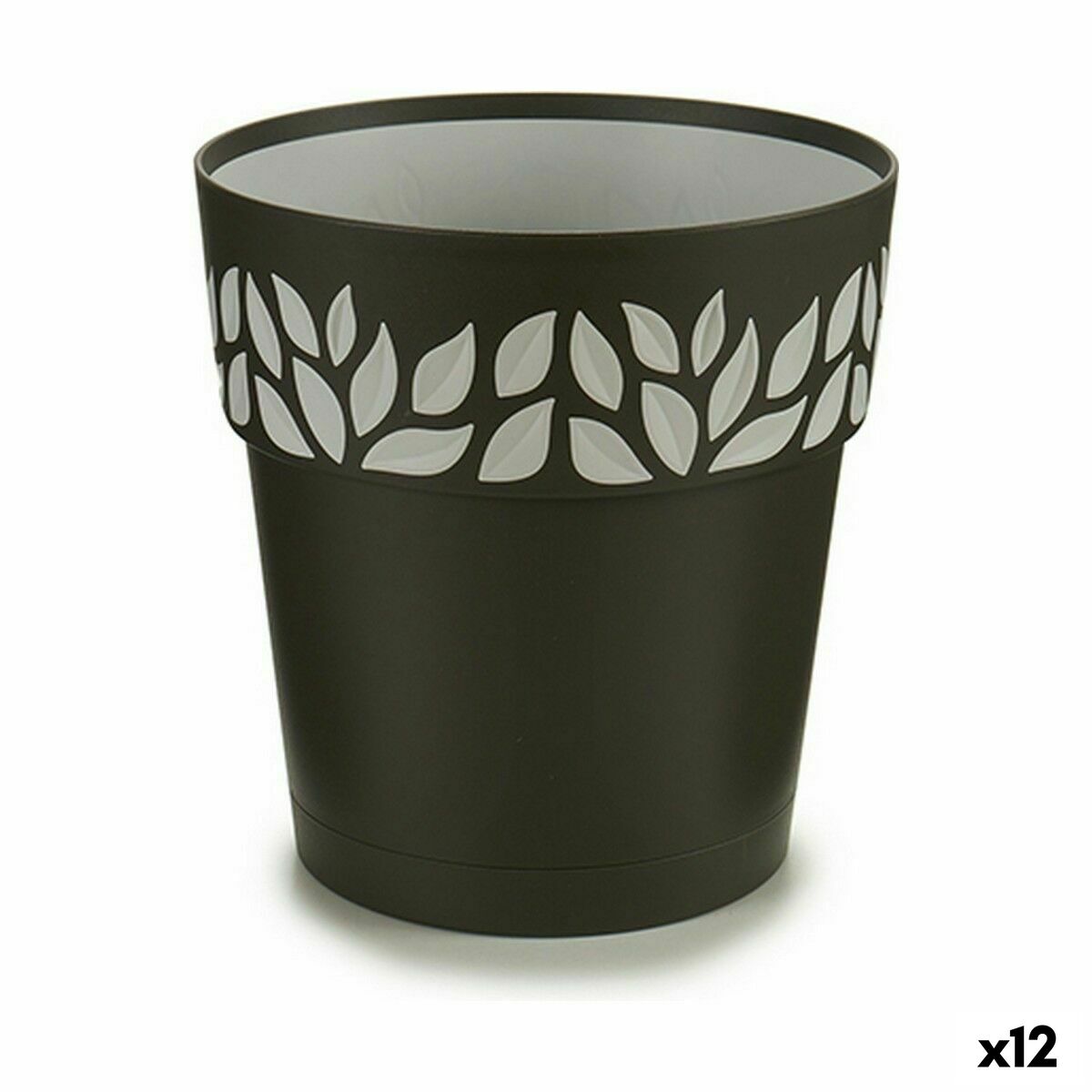 Ghiveci cu auto-udare Stefanplast Cloe Antracit Plastic 19 x 19 x 19 cm (12 Unități) Ghiveci cu auto-udare Stefanplast Cloe Antracit Plastic 19 x 19 x 19 cm (12 Unități) - imagine 1
