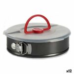 Caserolă Negru Roșu Fier 27 x 7 x 27 cm Cu Capac (12 Unități)