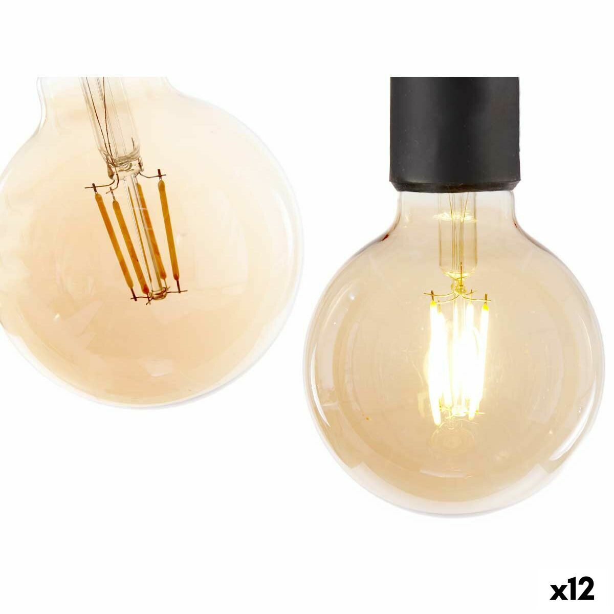 Bec LED Vintage E27 Transparent 4 W 9 Bec LED Vintage E27 Transparent 4 W 9,5 x 14 x 9,5 cm (12 Unități) - imagine 1