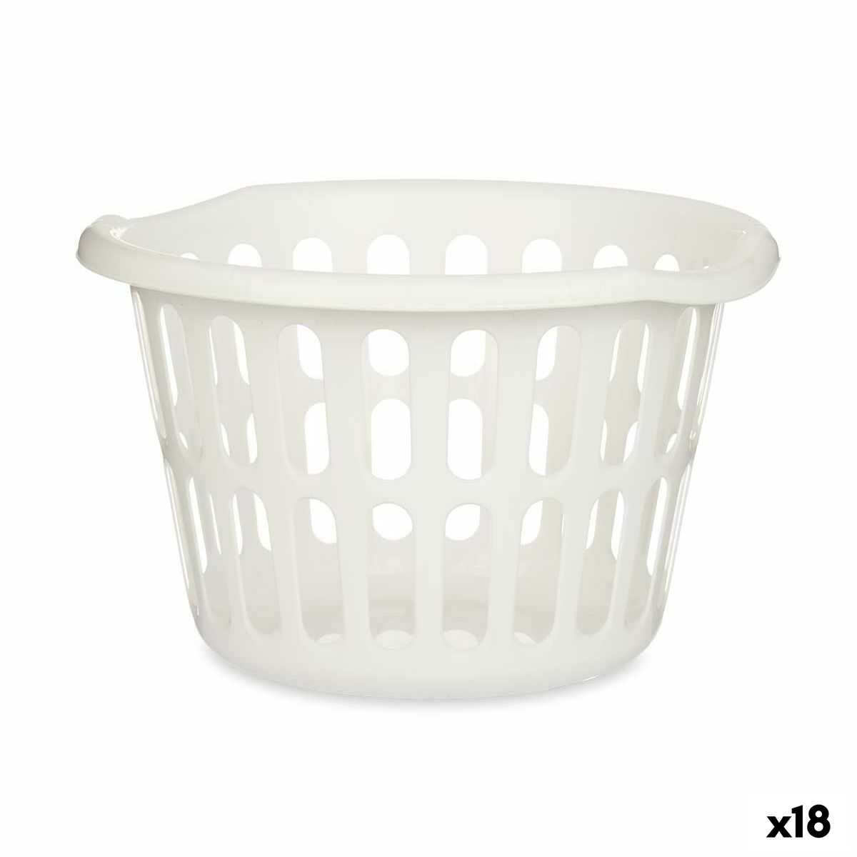 Coș Alb polipropilenă 27 L 40 x 25 x 40 cm (18 Unități) Coș Alb polipropilenă 27 L 40 x 25 x 40 cm (18 Unități) - imagine 1