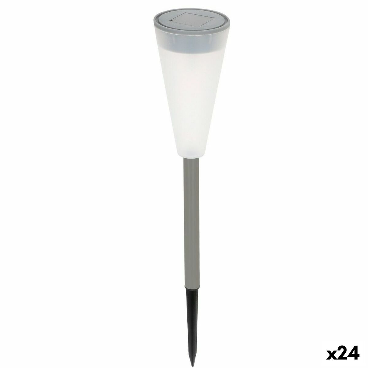 Lampă-țăruș solară de grădină Aktive Plastic 6 Lampă-țăruș solară de grădină Aktive Plastic 6,7 x 39 x 6,7 cm (24 Unități) - imagine 1