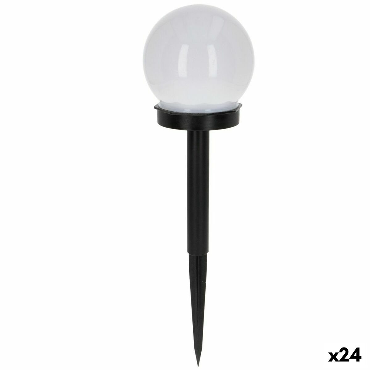 Lampă-țăruș solară de grădină Aktive Plastic 10 x 34 x 10 cm (24 Unități) Lampă-țăruș solară de grădină Aktive Plastic 10 x 34 x 10 cm (24 Unități) - imagine 1