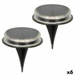 Set de lămpi-țăruși solare de grădină Aktive 2 Piese Plastic 12 x 13,5 x 12 cm (6 Unități)
