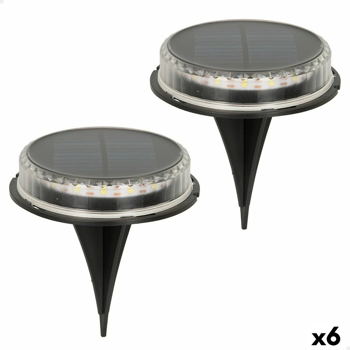 Set de lămpi-țăruși solare de grădină Aktive 2 Piese Plastic 12 x 13 Set de lămpi-țăruși solare de grădină Aktive 2 Piese Plastic 12 x 13,5 x 12 cm (6 Unități) - imagine 1
